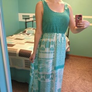 Lace top maxi dress